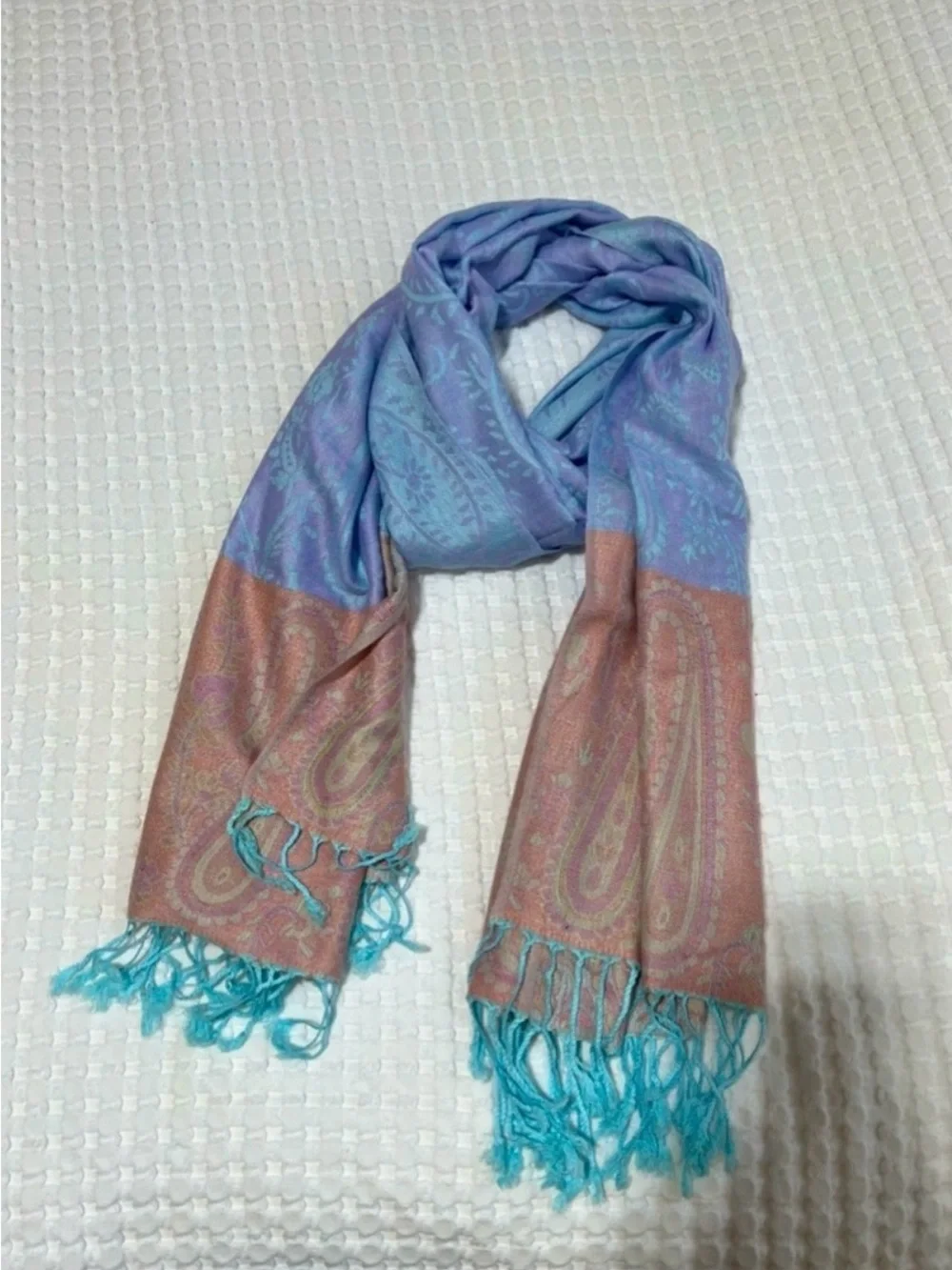 Cashmere Woman's Paisley Design Shawl Scarf